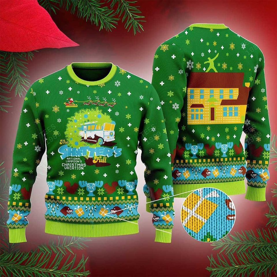 The Shitters Full Ugly Sweater, Eddie Griswold Ugly Christmas Sweater