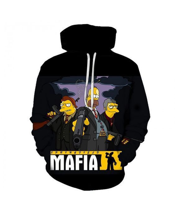 The Simpsons 3D All Over Print Hoodie, Zip Hoodie