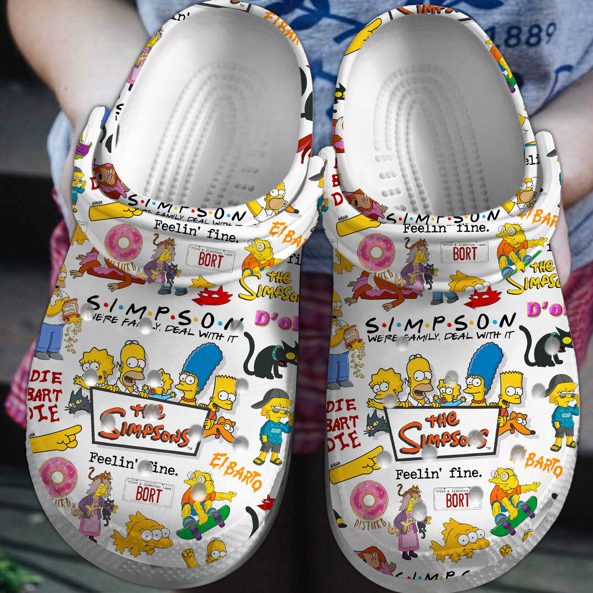 The Simpsons Cartoon Crocs Crocband Clogs Shoes Comfortable For Men Women and Kids