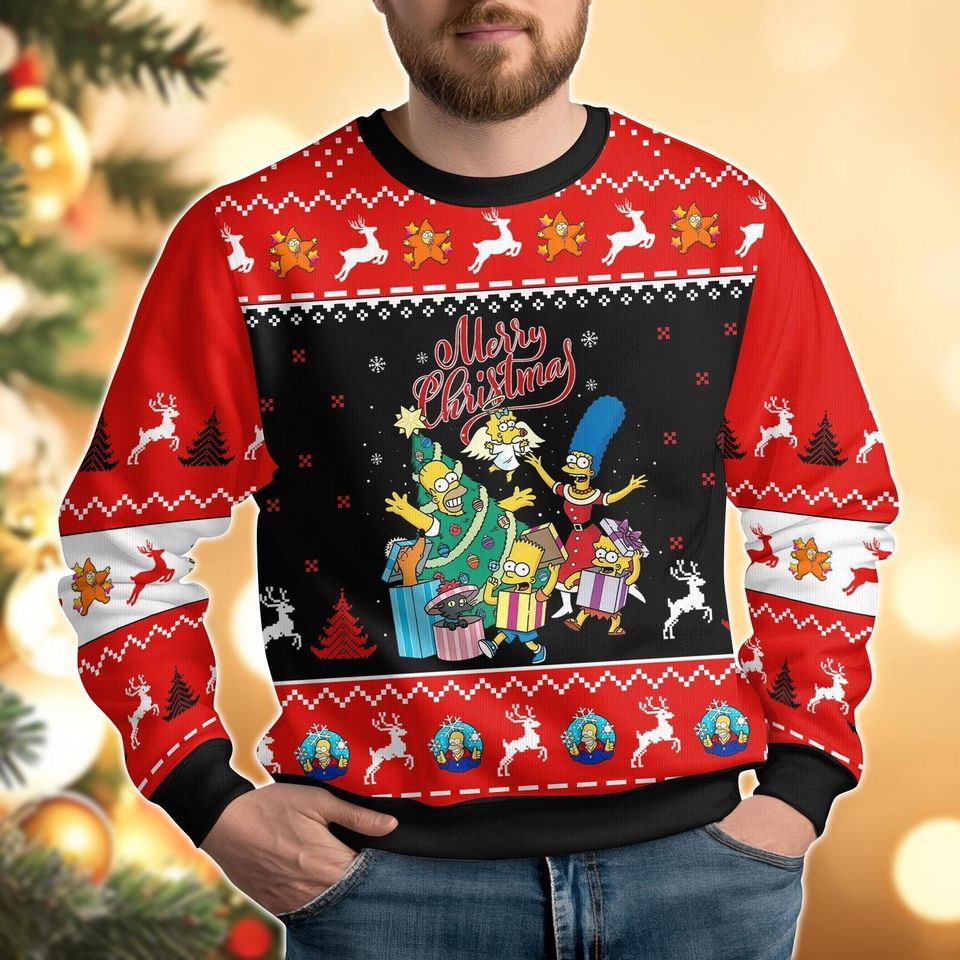 The Simpsons Christmas Ugly Sweater, Homer Simpson Xmas Sweater