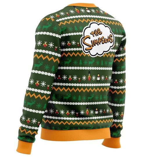The Simpsons Family Christmas Ugly Sweatshirt, Merry Christmas Cartoon Sweatshirt - Image 9
