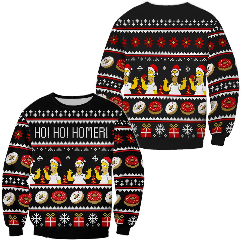 The Simpsons Homer Simpson Ho Ho Homer 2023 Ugly Christmas Sweater