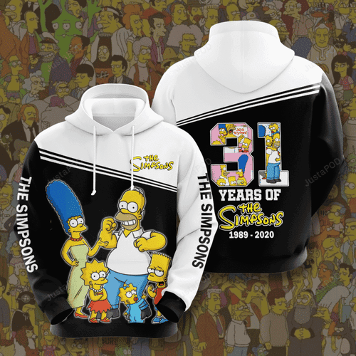 The Simpsons Movie Character Anniversary 31 Years 3D All Over Print Hoodie, Zip Hoodie