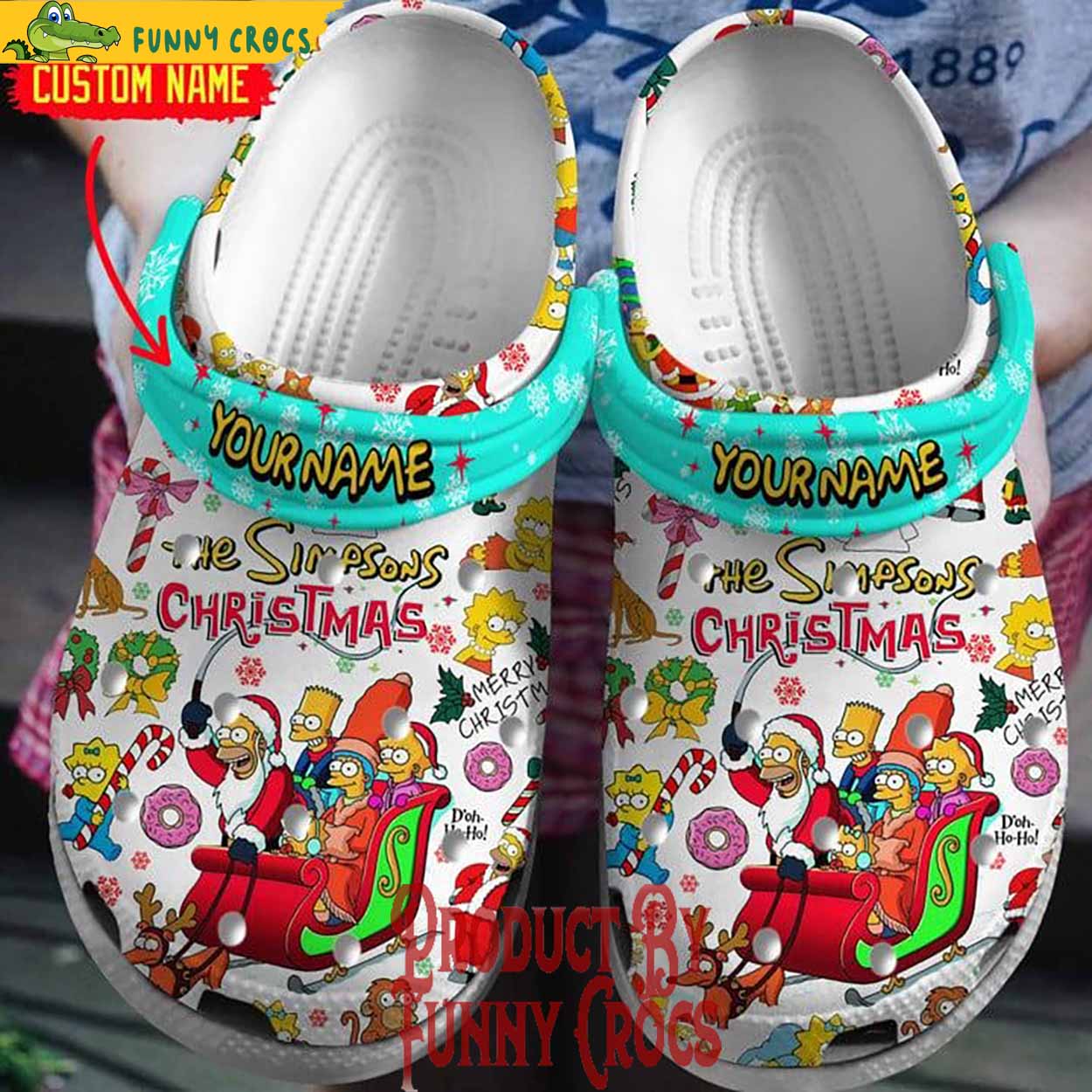 The Simpsons TV Series Christmas Crocs Crocband Clogs Shoes Comfortable For Men Women and Kids