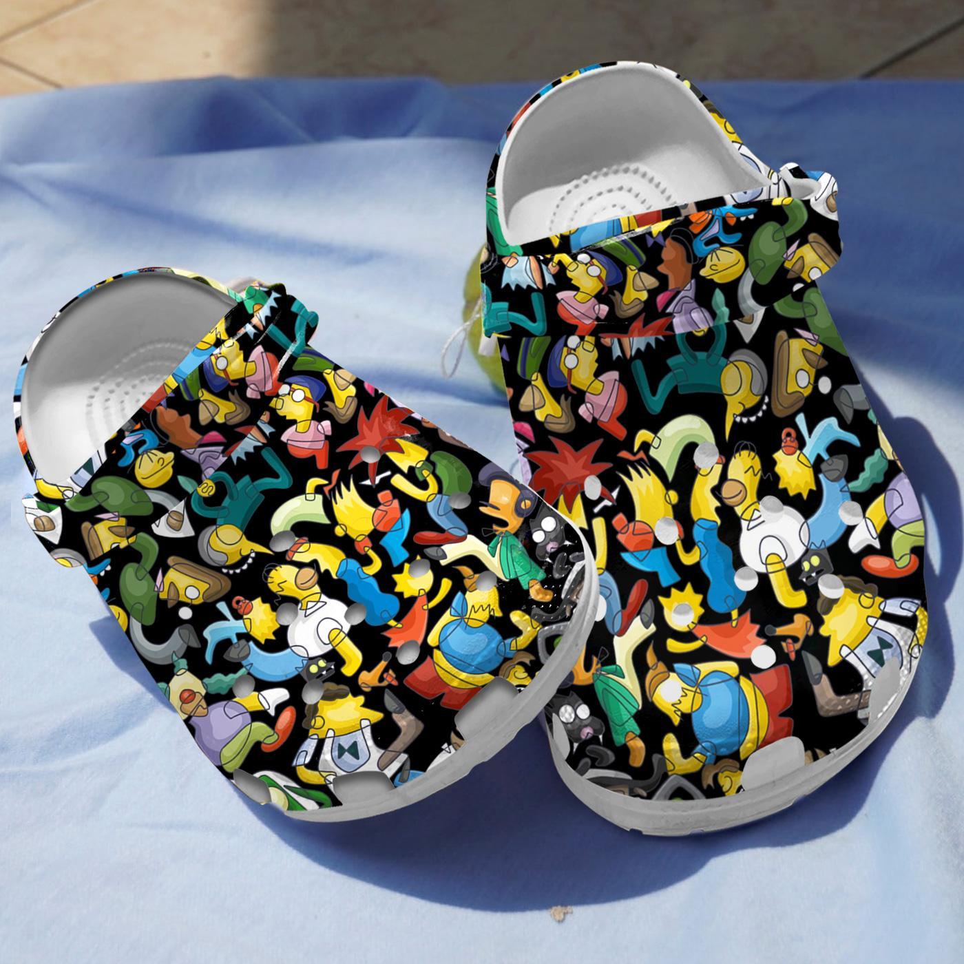 The Simpsons TV series Crocs Crocband Clogs Shoes Comfortable For Men Women and Kids