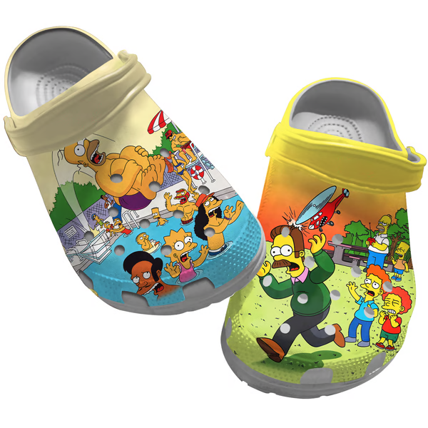 The Simpsons TV series Crocs Crocband Clogs Shoes Comfortable For Men Women and Kids