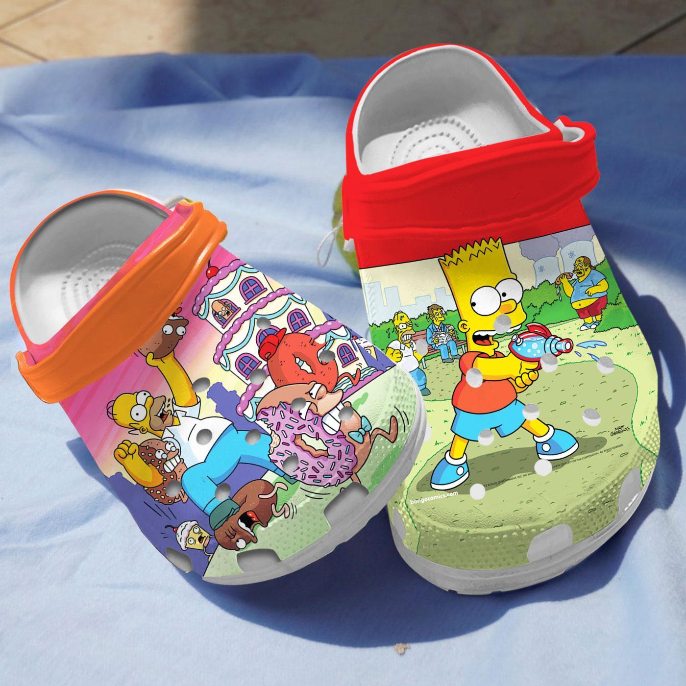 The Simpsons TV series Crocs Crocband Clogs Shoes Comfortable For Men Women and Kids