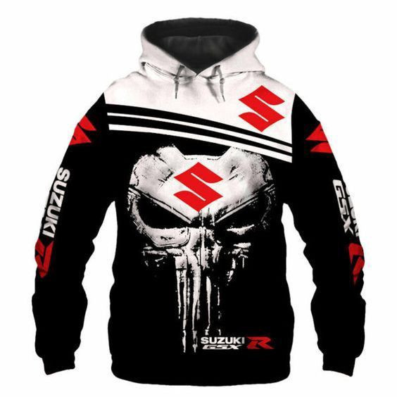The Skull Suzuki 3D All Over Print Hoodie, Zip Hoodie