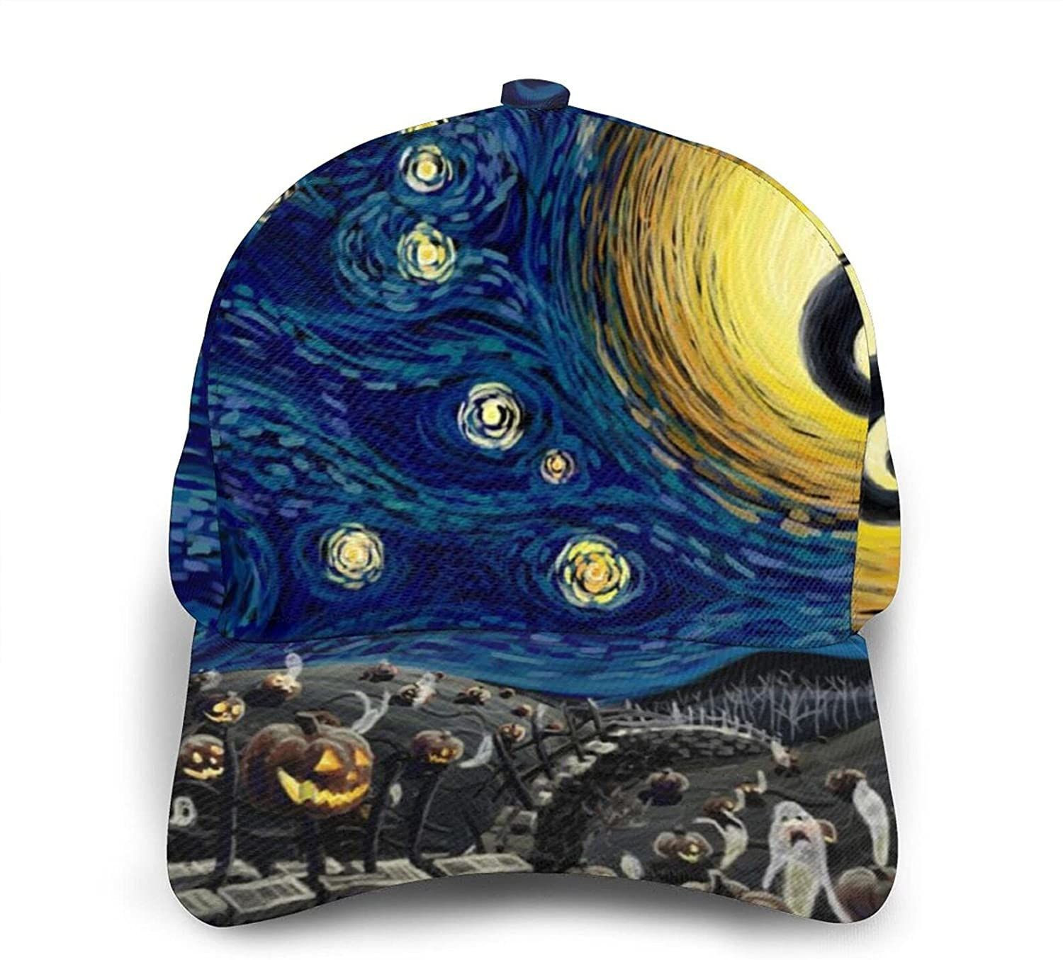 The Starry Night Print Casual Baseball 3D Cap Adjustable Twill Sports Dad Hats For Unisex Classic Cap Trucker Hats Custom Hats Gifts For Men & Women