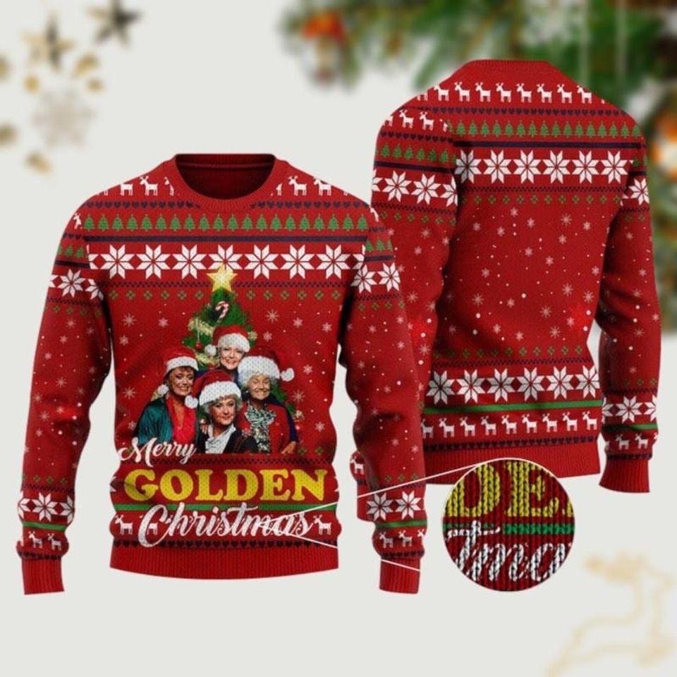 The Stay Golden Christmas Ugly Sweater, Merry Golden Movie Xmas Sweater