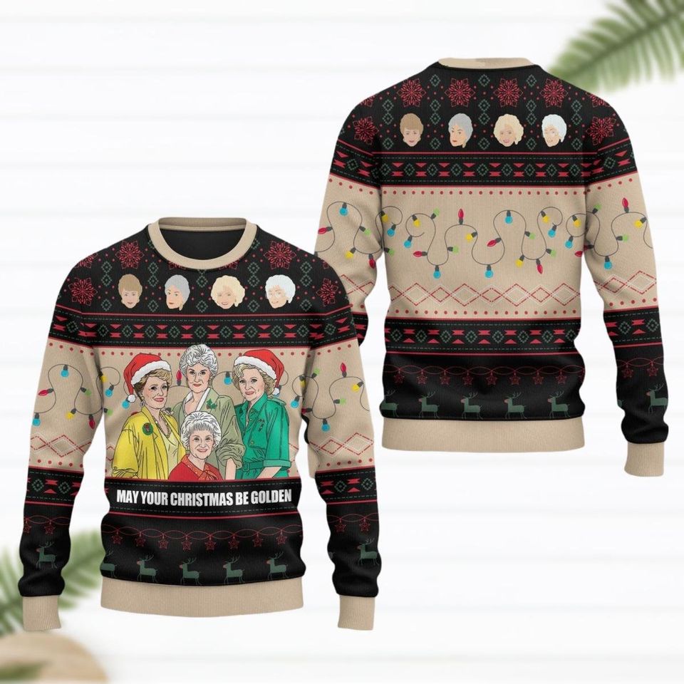 The Stay Golden Xmas Sweater, May Your Christmas Be Golden Ugly Sweater
