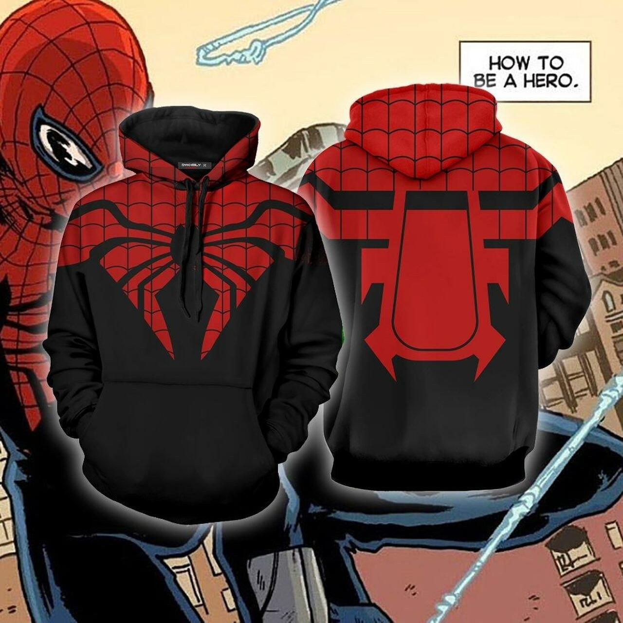 The Superior Spider-Man Cosplay 3D All Over Print Hoodie, Zip Hoodie