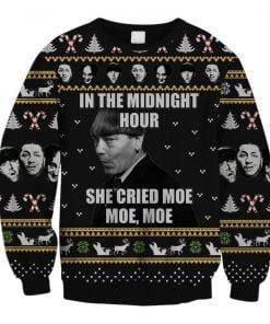 The Three Stooges Ugly Christmas Sweater Adult 3D Funny Matching for family