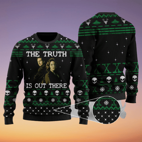 The Truth Is Out There Ugly Christmas Sweater Adult 3D Funny Matching for family