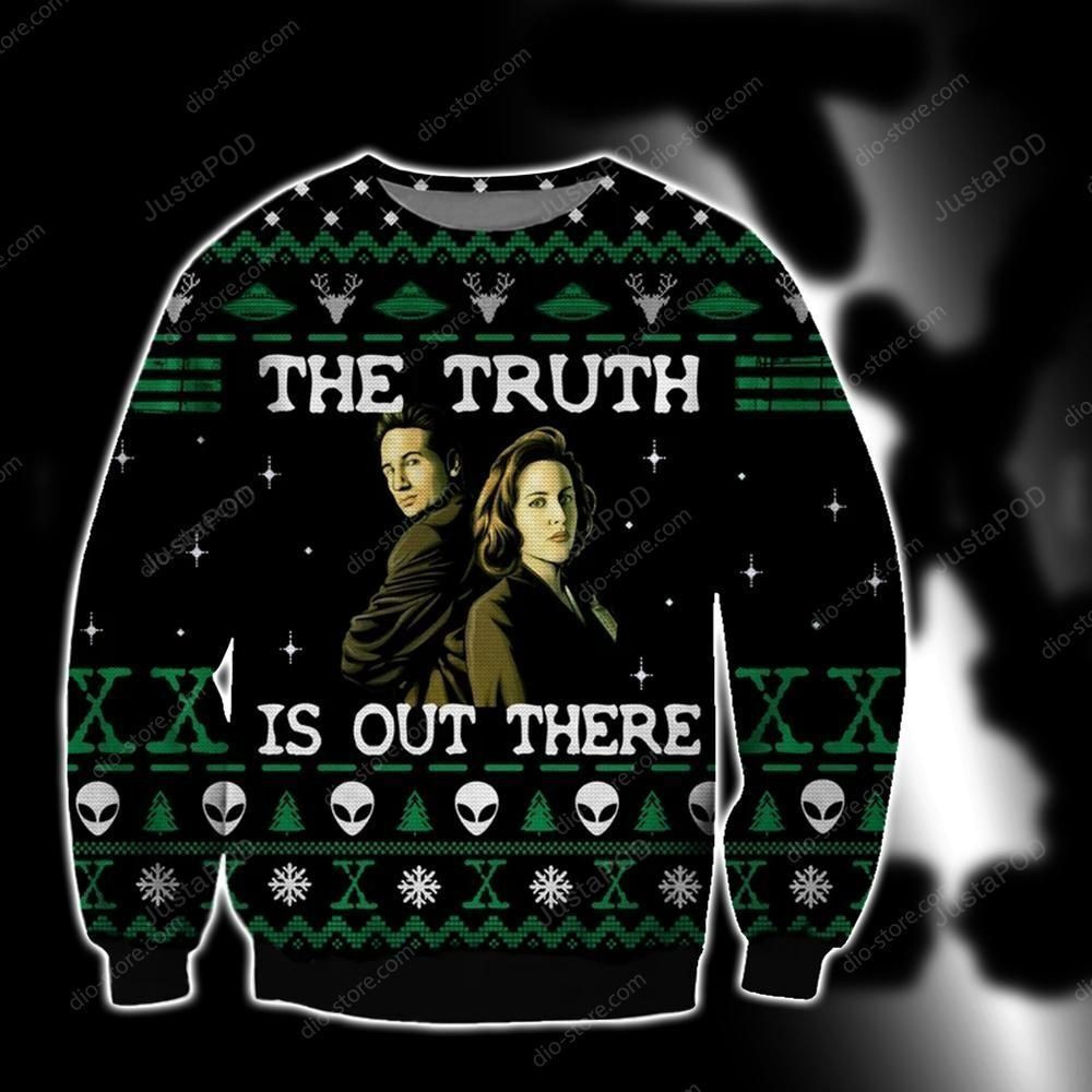 The Truth Is Out There Ugly Christmas Sweater Adult 3D Funny Matching for family