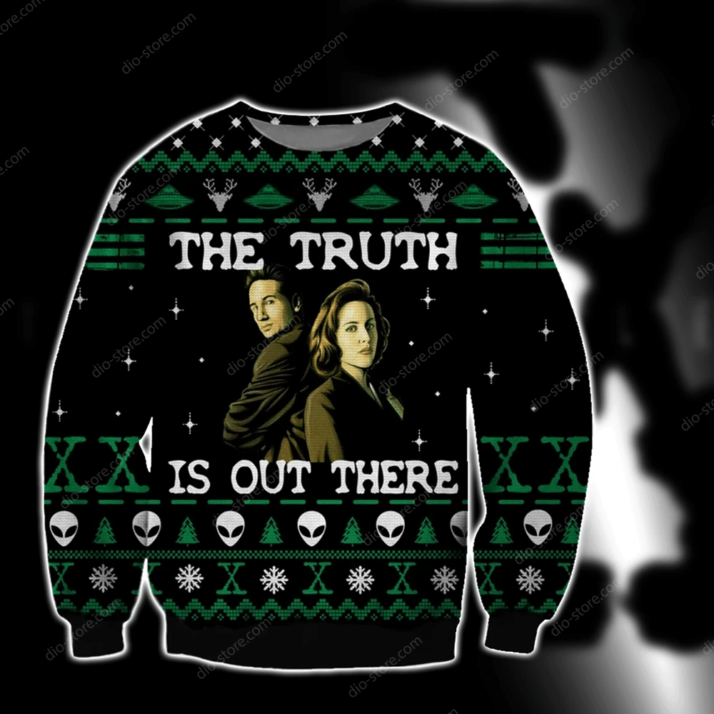 The Truth Is Out There Ugly Christmas Sweater Adult 3D Funny Matching for family