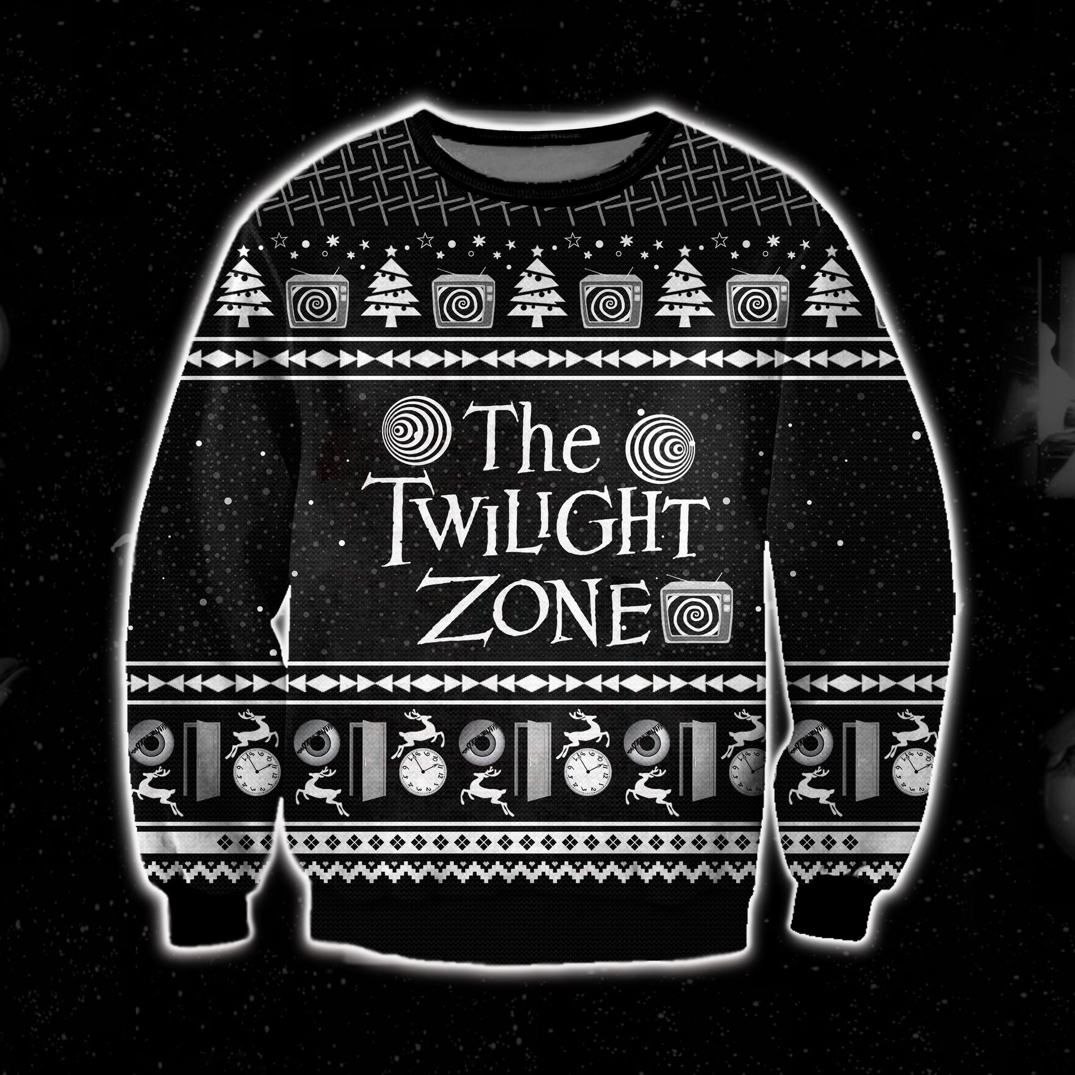 The Twilight Zone 3D Print Ugly Christmas Sweater Adult 3D Funny Matching for family