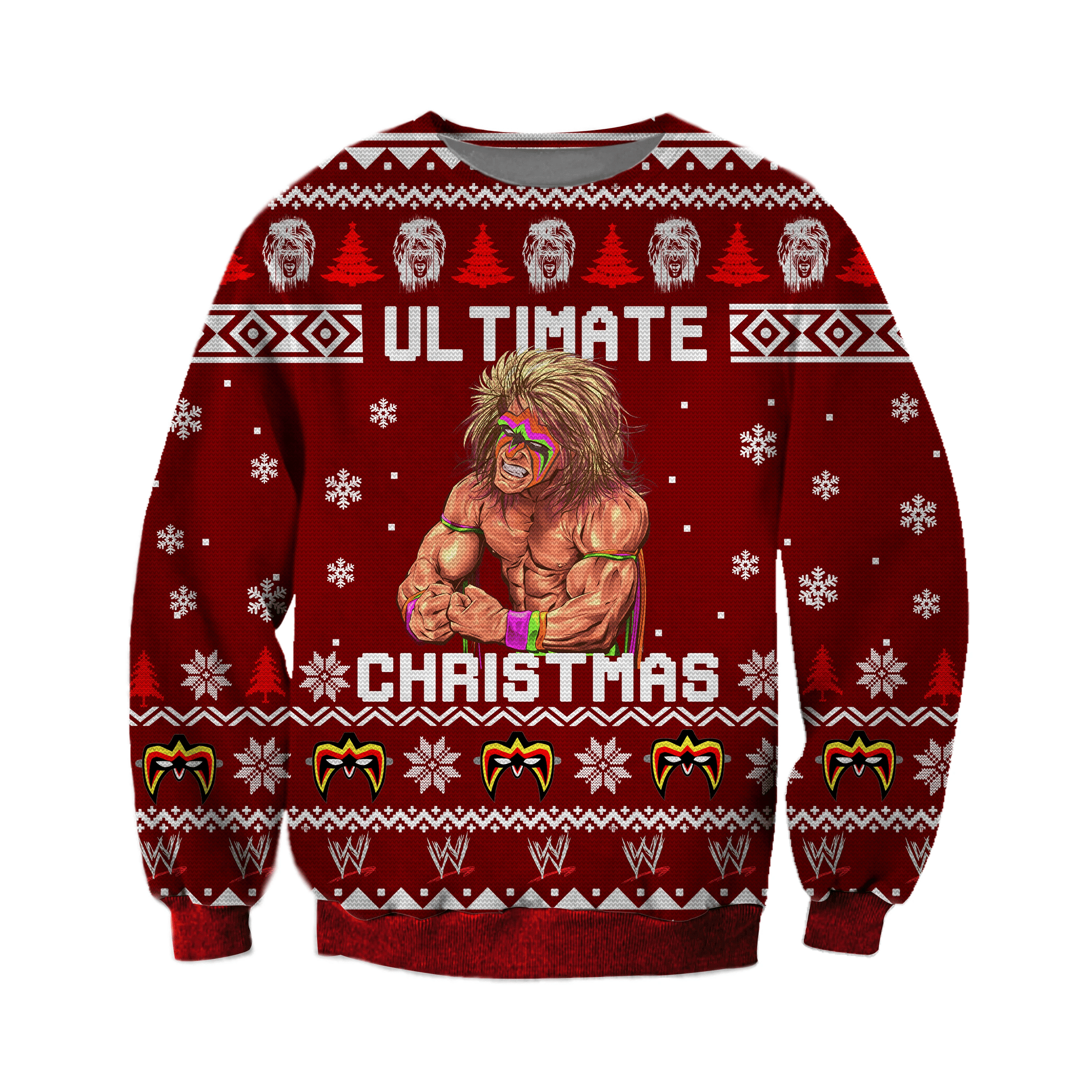 The Ultimate Warrior Ugly Christmas Sweater Adult 3D Funny Matching for family - Image 2