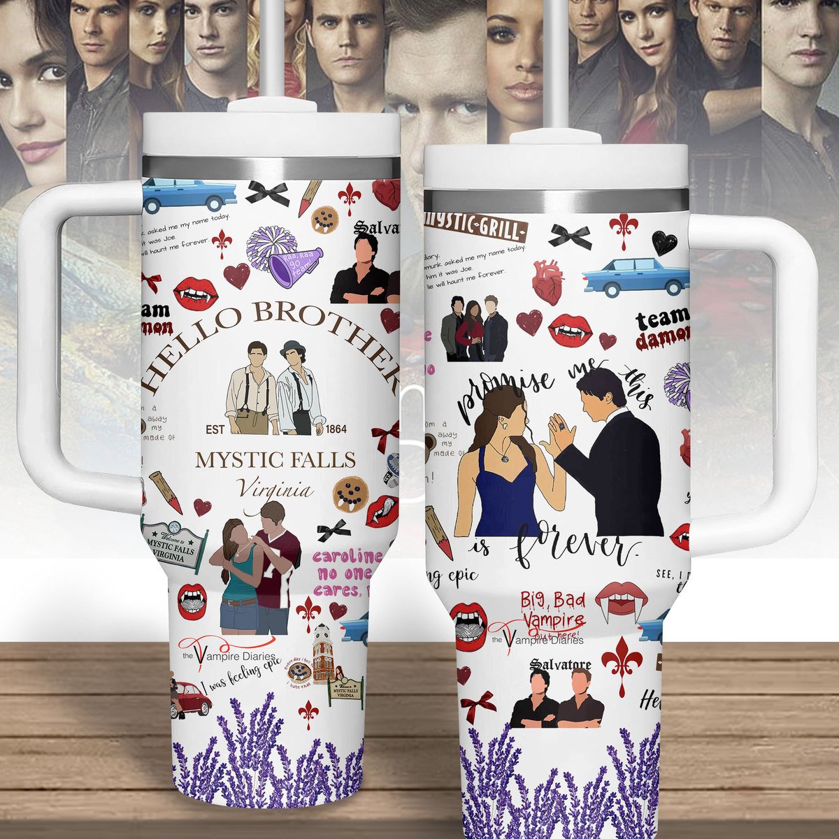 The Vampire Diaries TV Series Custom Stanley Cup 40 oz 30 oz Tumbler With HandleTVC2301513