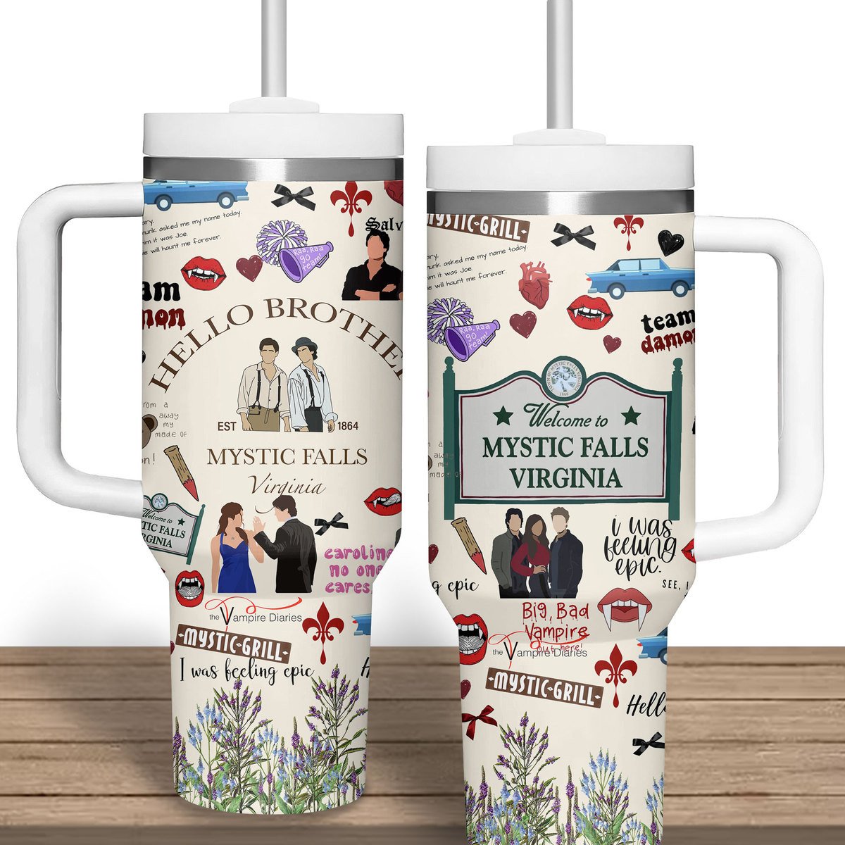 The Vampire Diaries TV Series Custom Stanley Cup 40 oz 30 oz Tumbler With HandleTVC2301515