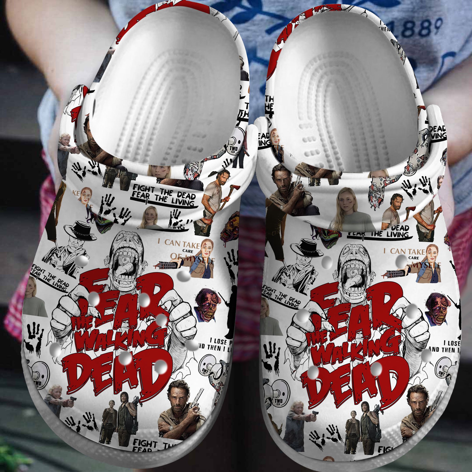 The Walking Dead TV series Crocs Crocband Clogs Shoes Comfortable For Men Women and Kids