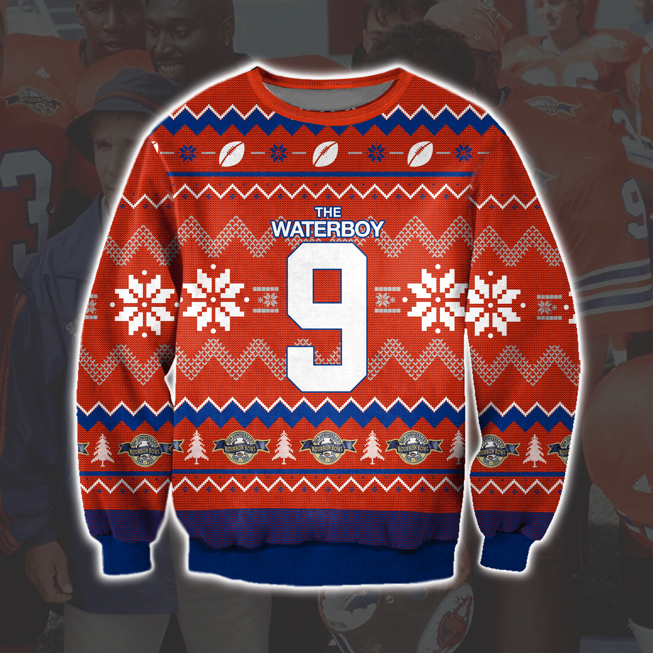The Waterboy 9 Comedy Film 3D Print Ugly Christmas Sweater Adult 3D Funny Matching for family