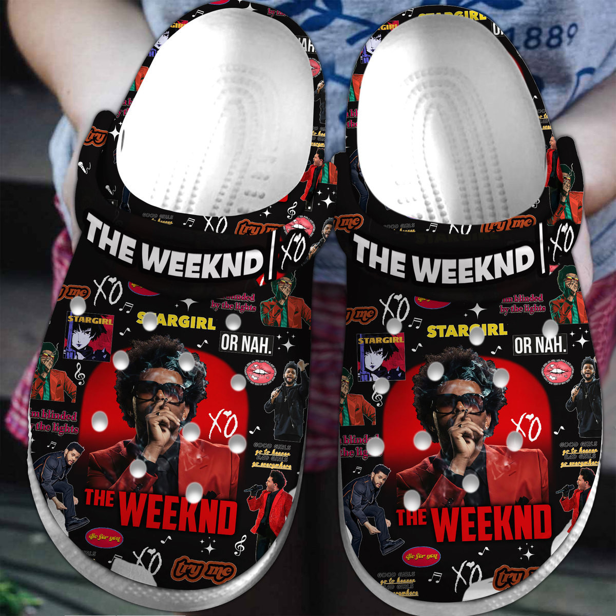 The Weeknd Music Crocs Crocband Clogs Shoes Comfortable For Men Women and Kids
