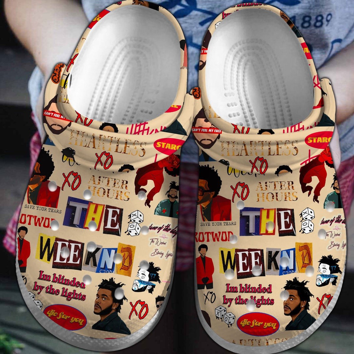 The Weeknd Music Crocs Crocband Clogs Shoes Comfortable For Men Women and Kids