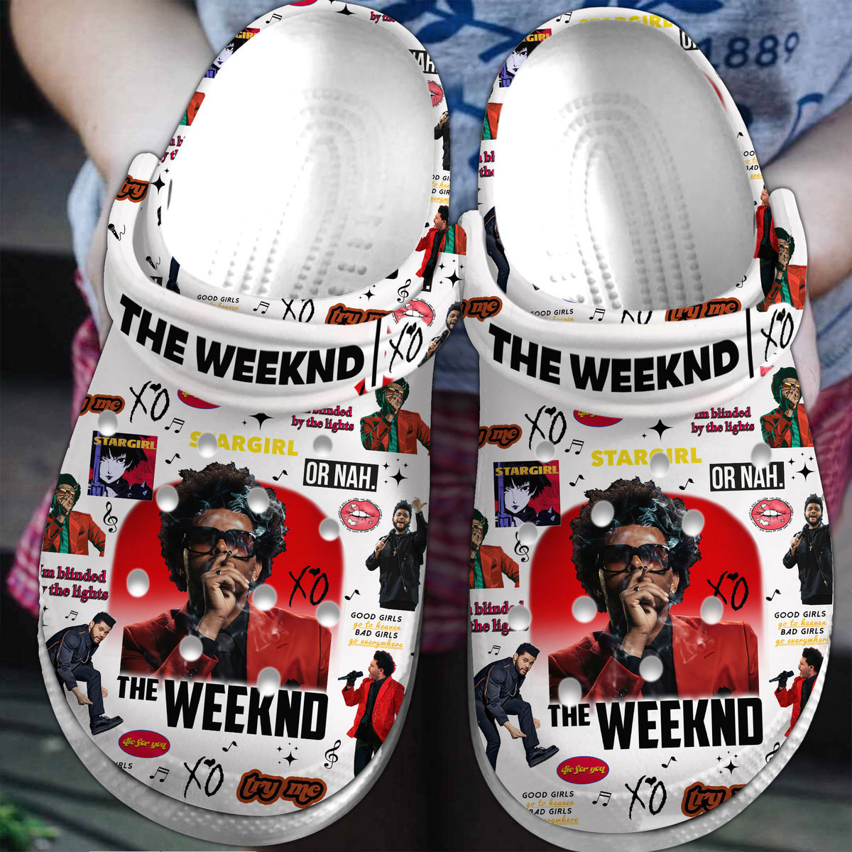 The Weeknd Music Crocs Crocband Clogs Shoes Comfortable For Men Women and Kids