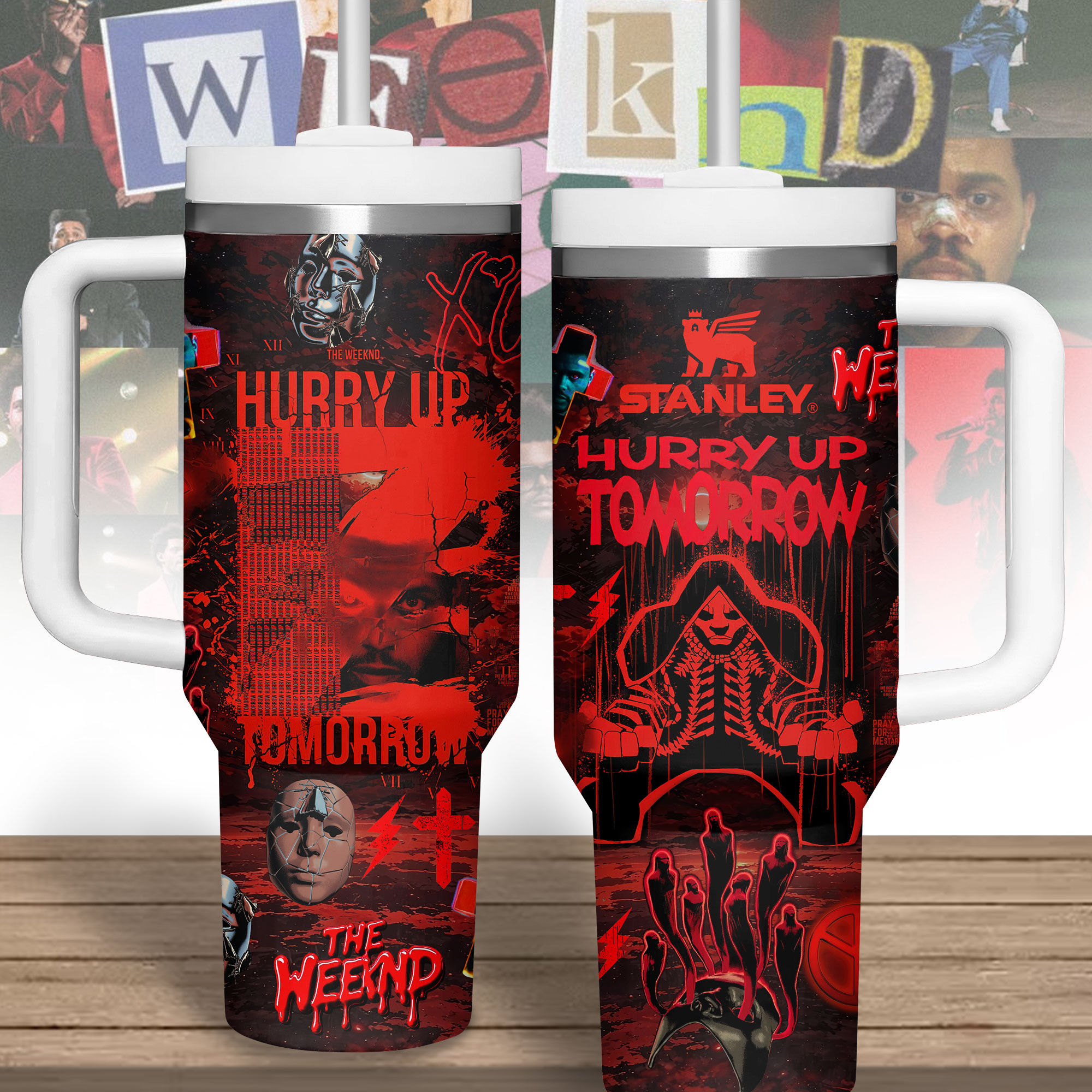 The Weeknd Music Custom Stanley Cup 40 oz 30 oz Tumbler With HandleTVC2301341