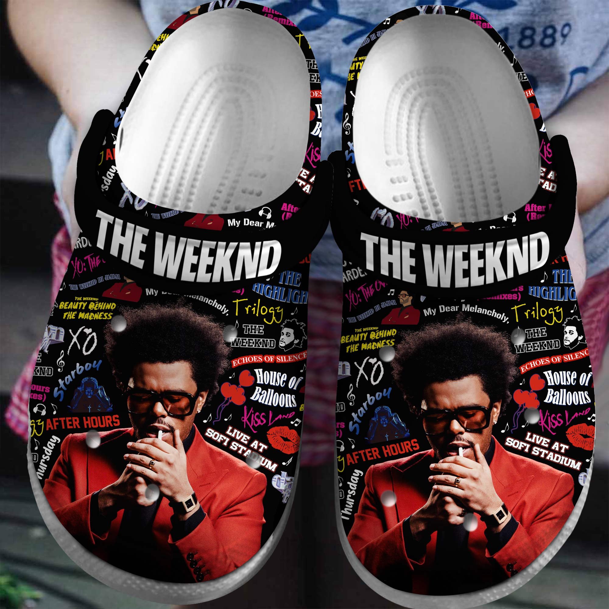The Weeknd Singer Music Crocs Crocband Clogs Shoes Comfortable For Men Women and Kids