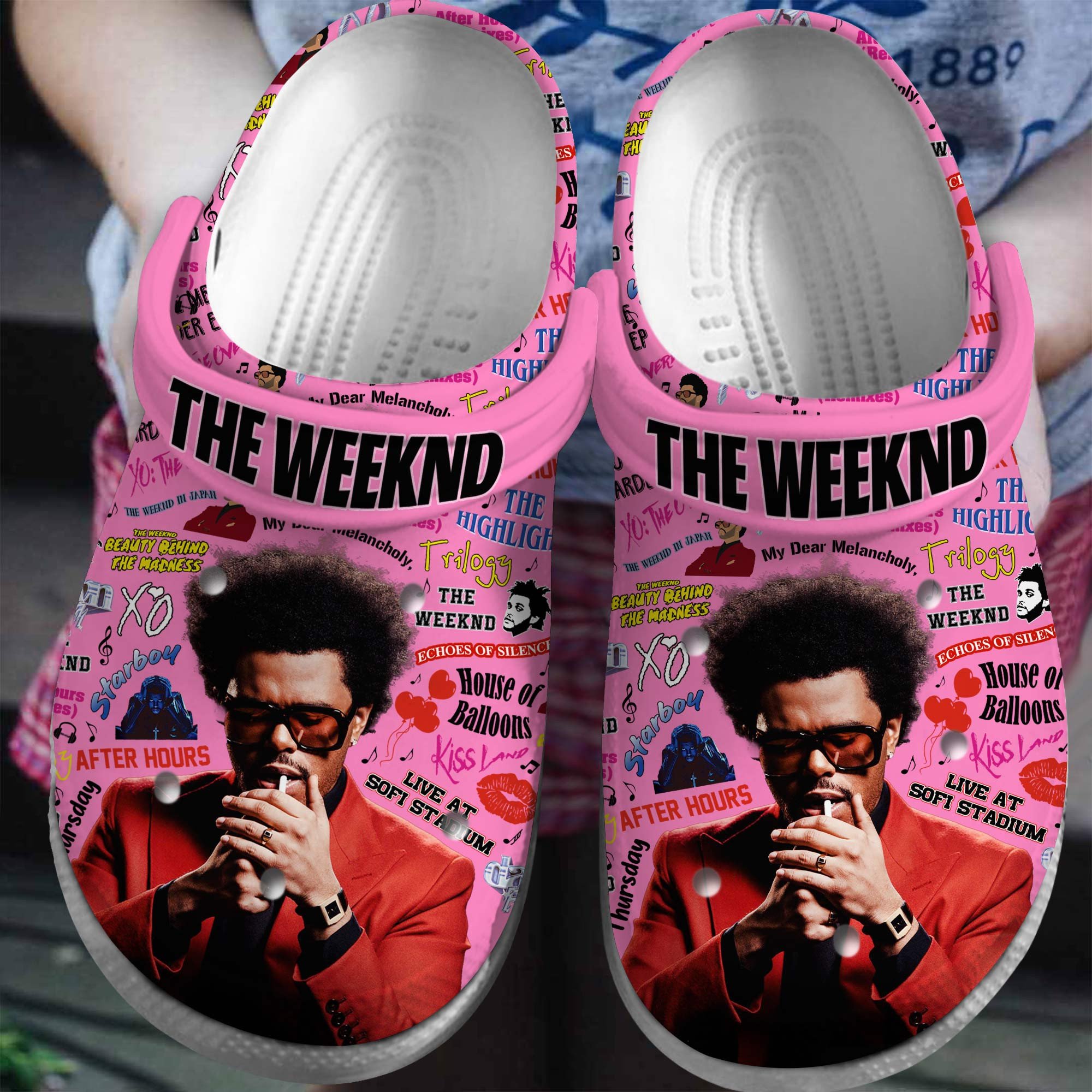 The Weeknd Singer Music Crocs Crocband Clogs Shoes Comfortable For Men Women and Kids