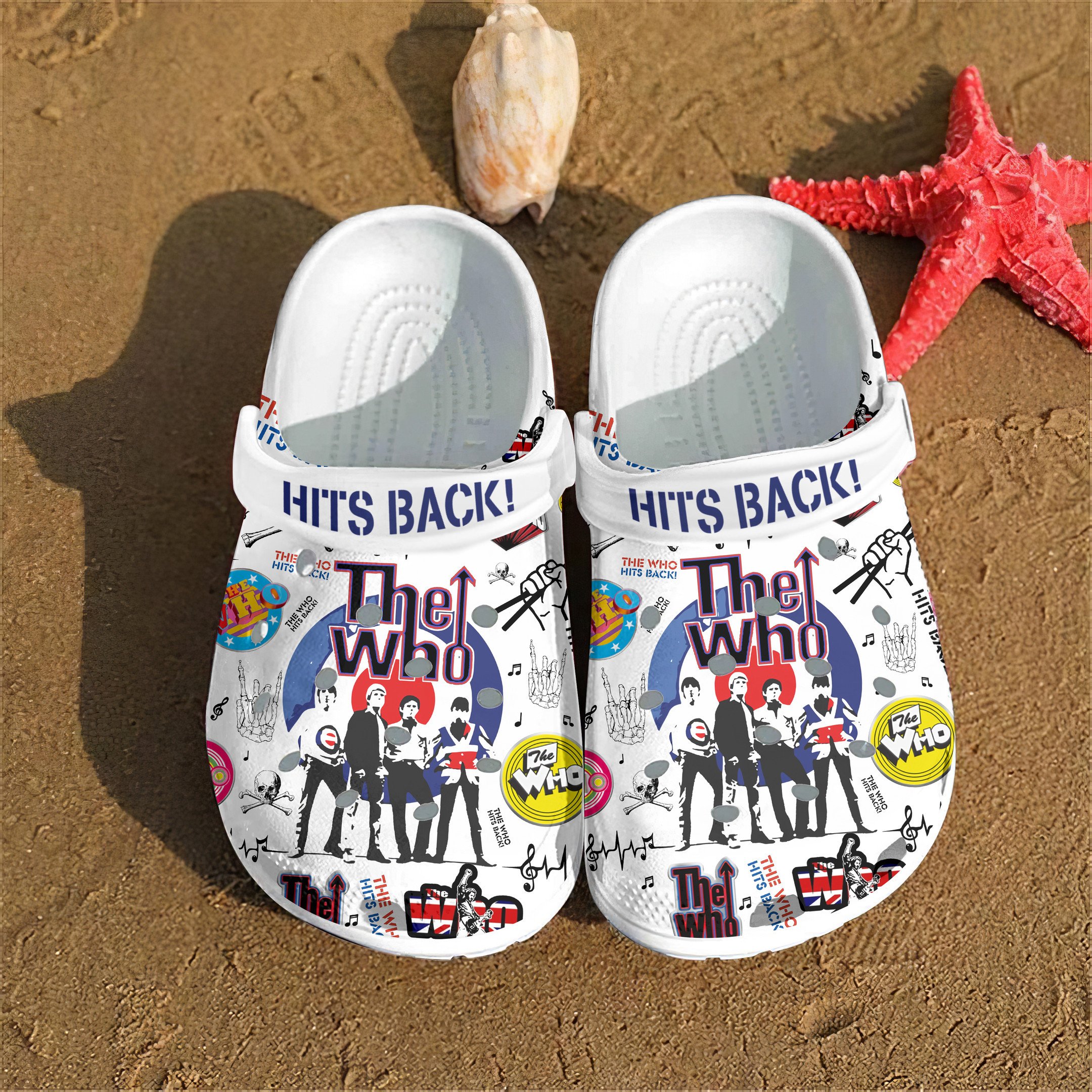The Who Music Crocs Crocband Clogs Shoes Comfortable For Men Women and Kids