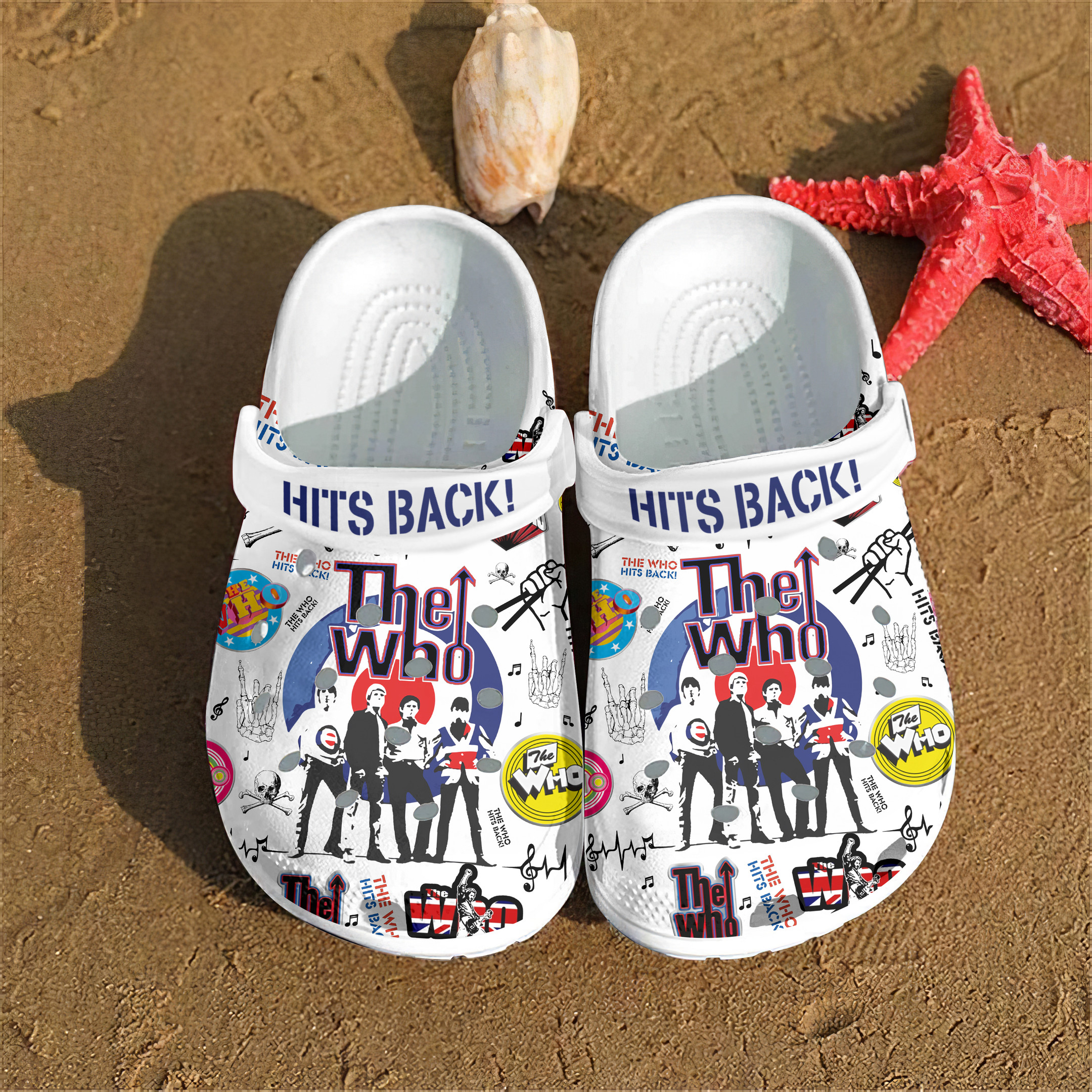 The Who Rock Band Music Crocs Crocband Clogs Shoes Comfortable For Men Women and Kids