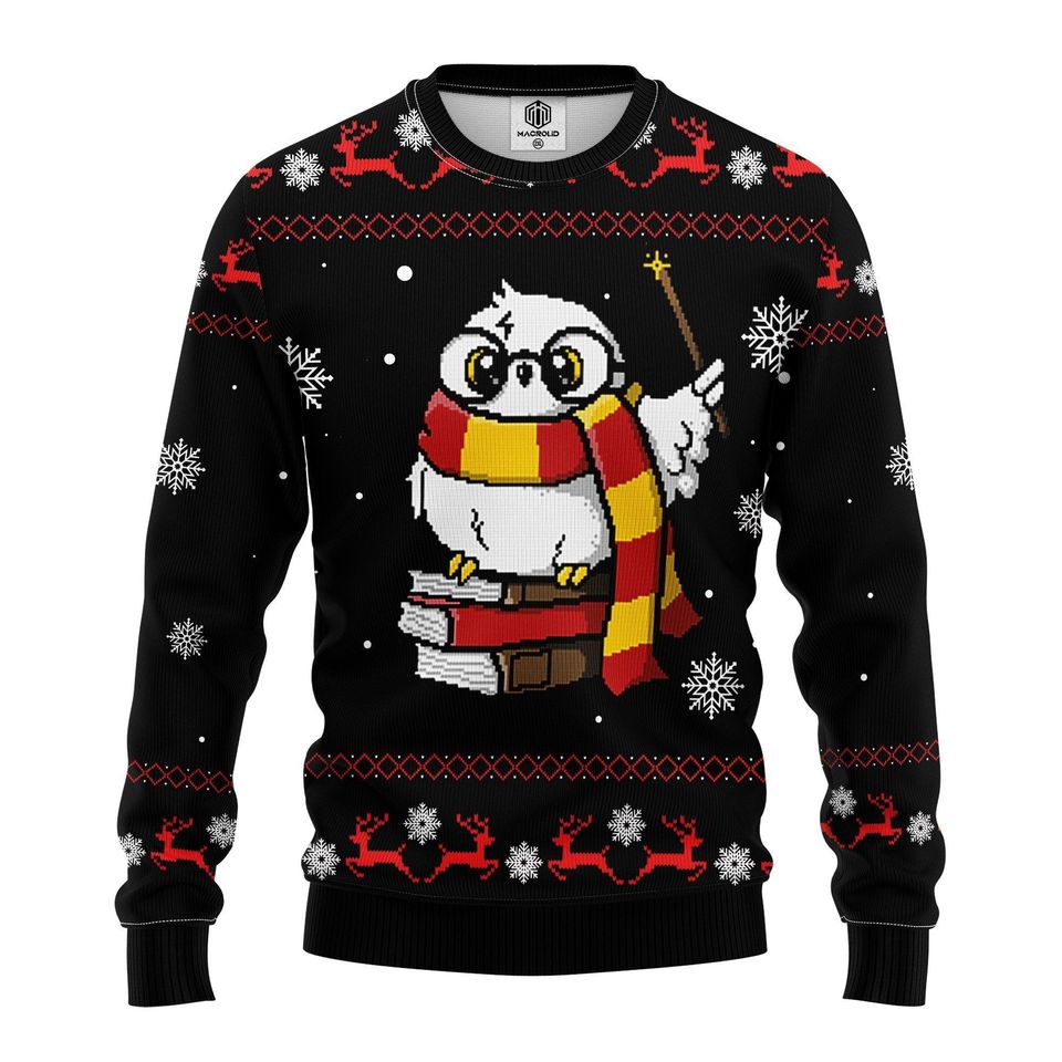 The Witch Owl Ugly Christmas Sweater