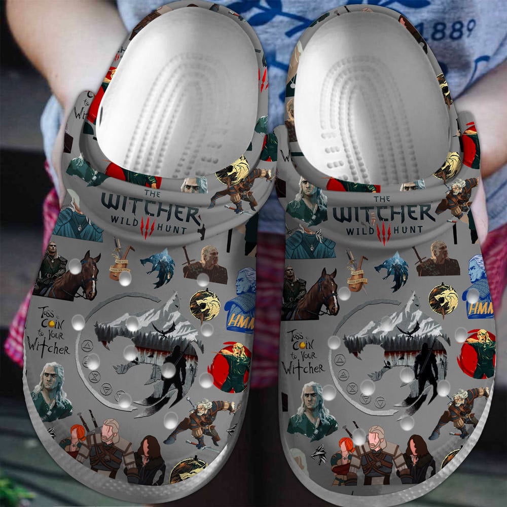 The Witcher TV Series Crocs Crocband Clogs Shoes Comfortable For Men Women and Kids