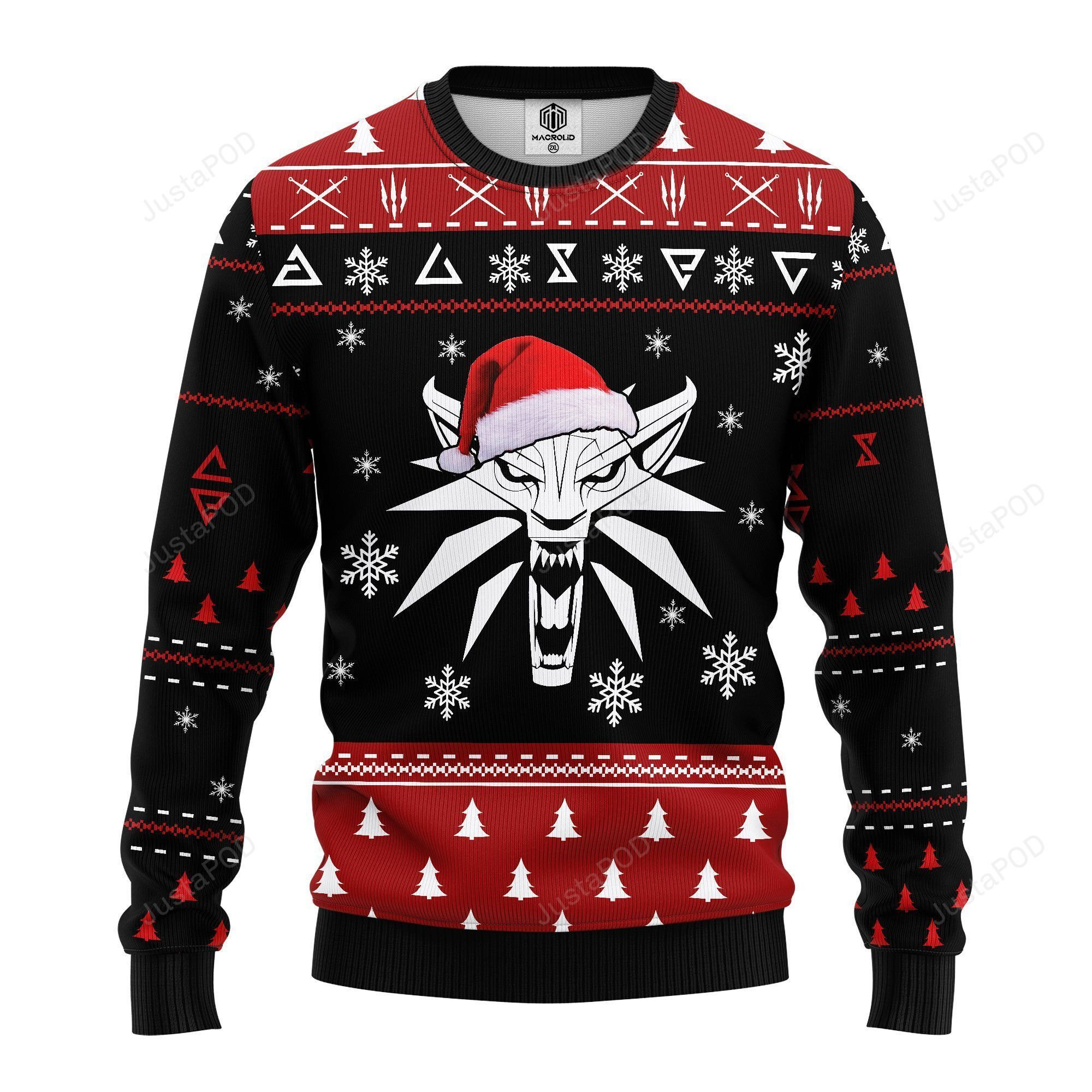 The Witcher Ugly Christmas Sweater Adult 3D Funny Matching for family