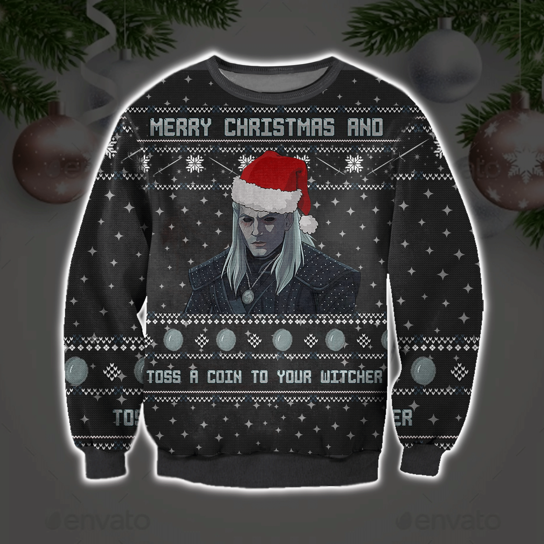 The Witcher Ugly Christmas Sweater Adult 3D Funny Matching for family