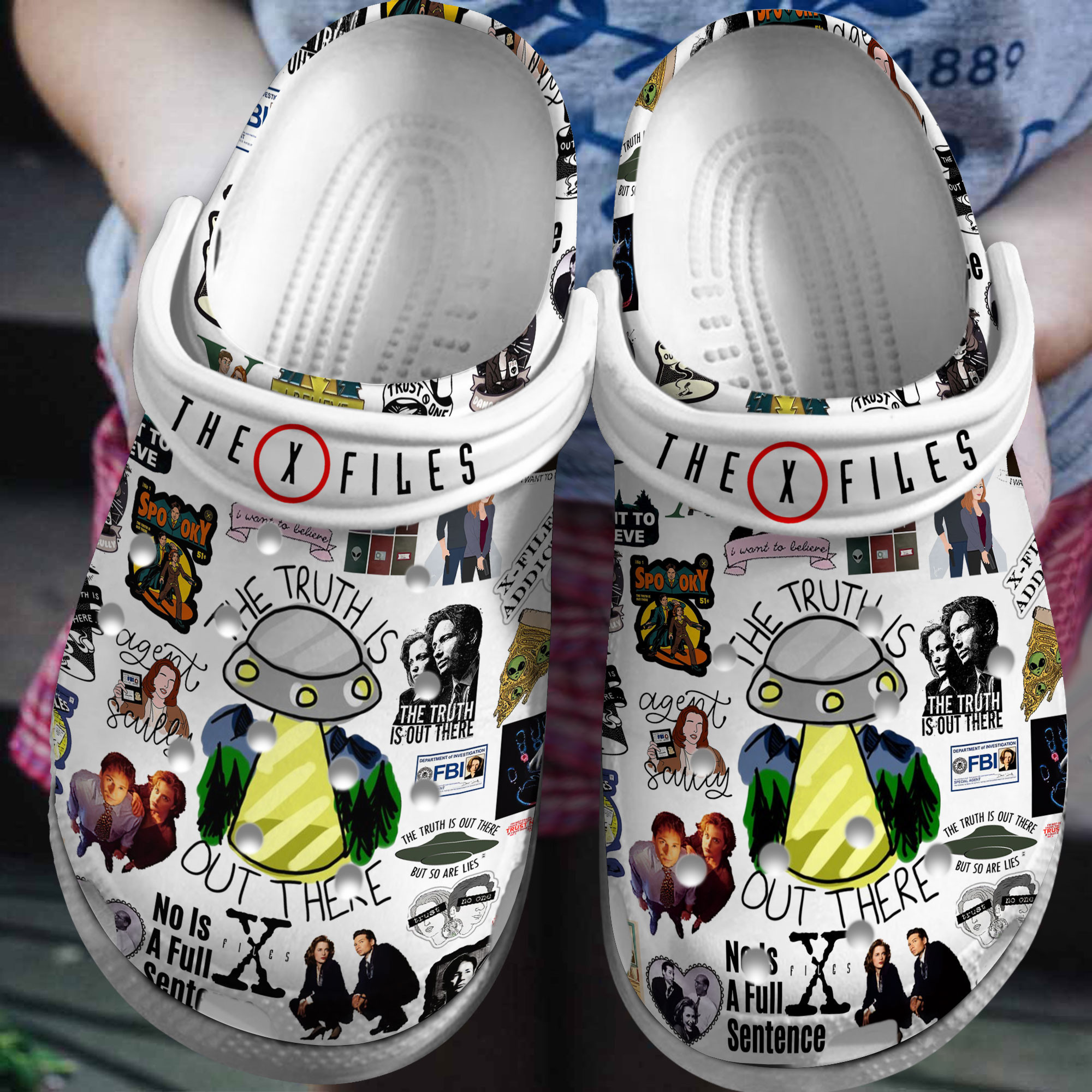 The X Files TV Series Crocs Crocband Clogs Shoes Comfortable For Men Women and Kids