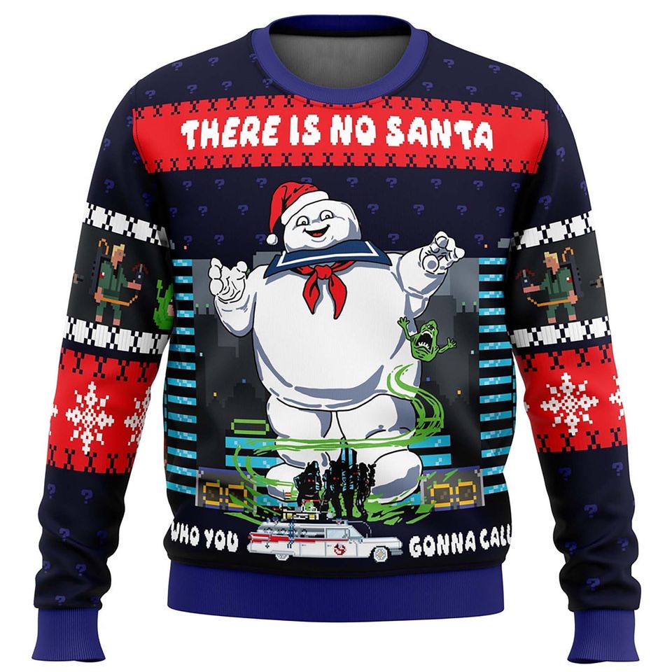 There Is No Santa Ghost Ugly Christmas Sweater