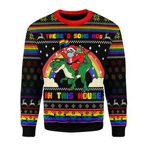 Theres Some Hos In This House Ugly Christmas Sweater Adult 3D Funny Matching for family
