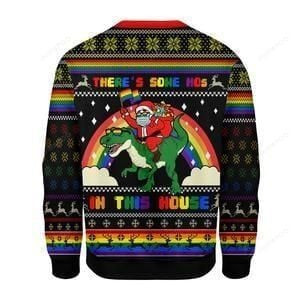 There'S Some Hos In This House Ugly Christmas Sweater Adult 3D Funny Matching for family - Image 2