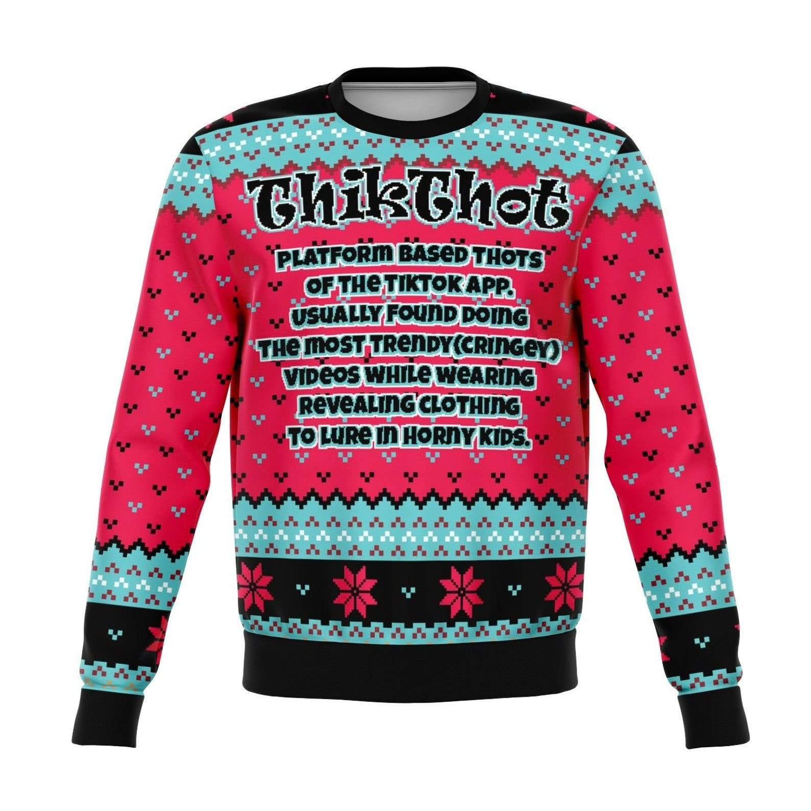 Thikthot Ugly Christmas Sweater Adult 3D Funny Matching for family