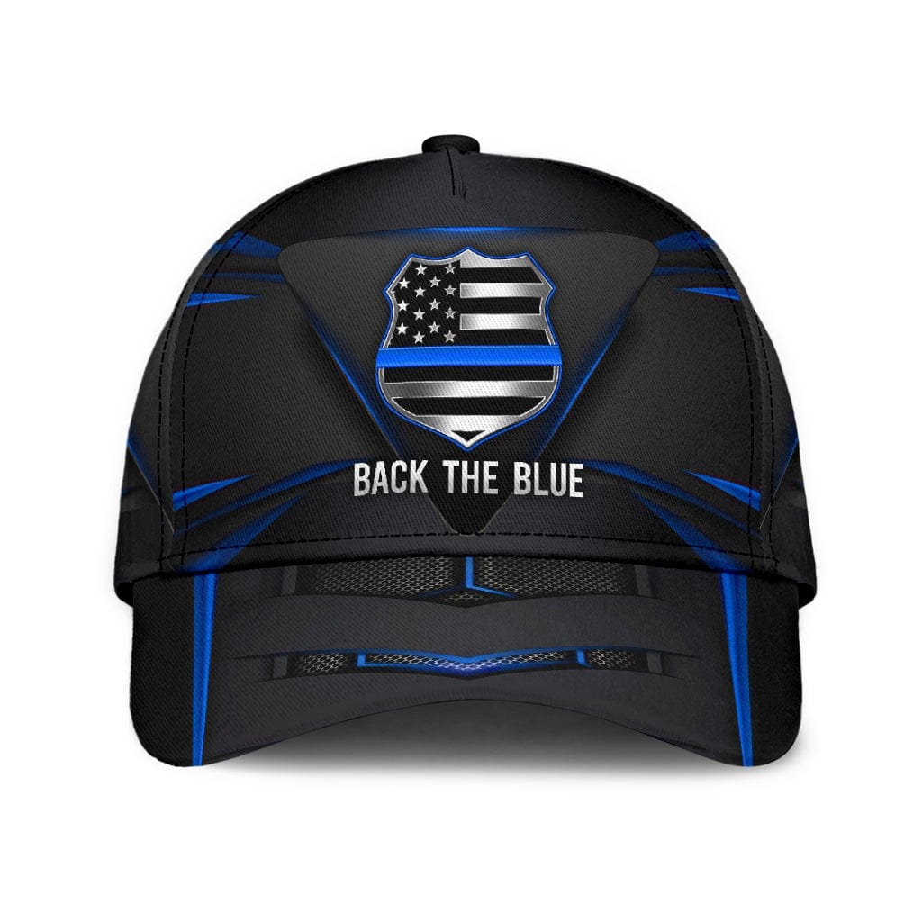 Thin Blue Line Back The Blue Police Officers Pride US Flag Baseball Cap Classic Trucker Hats Custom Hats Gifts For Men & Women