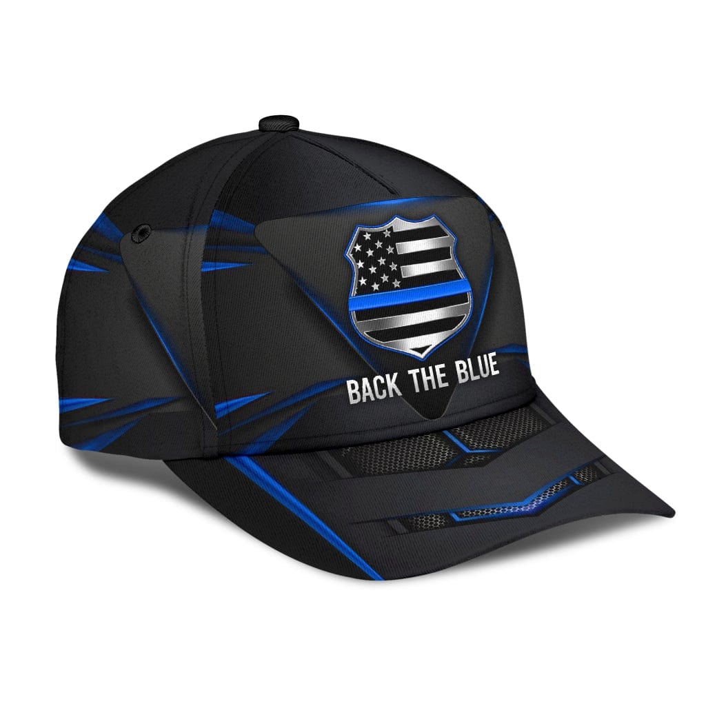 Thin Blue Line Back The Blue Police Officers Pride US Flag Baseball Cap Classic Trucker Hats Custom Hats Gifts For Men & Women