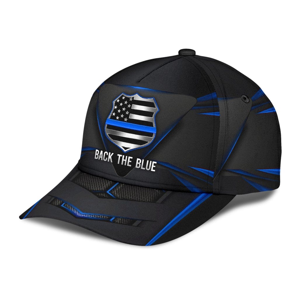 Thin Blue Line Back The Blue Police Officers Pride US Flag Baseball Cap Classic Trucker Hats Custom Hats Gifts For Men & Women