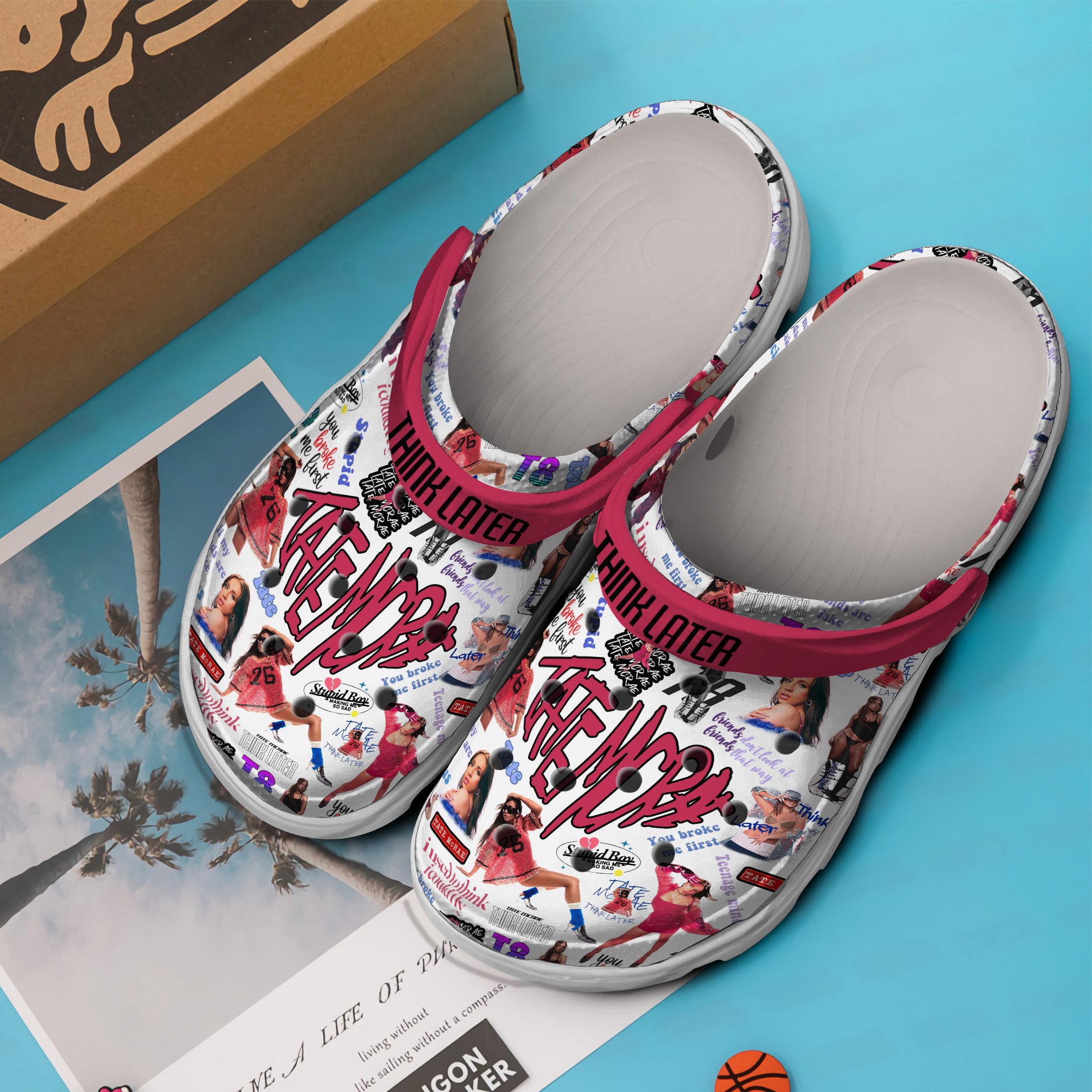 Think Later Tate McRae Music Crocs Crocband Clogs Shoes Comfortable For Men Women and Kids - Image 2