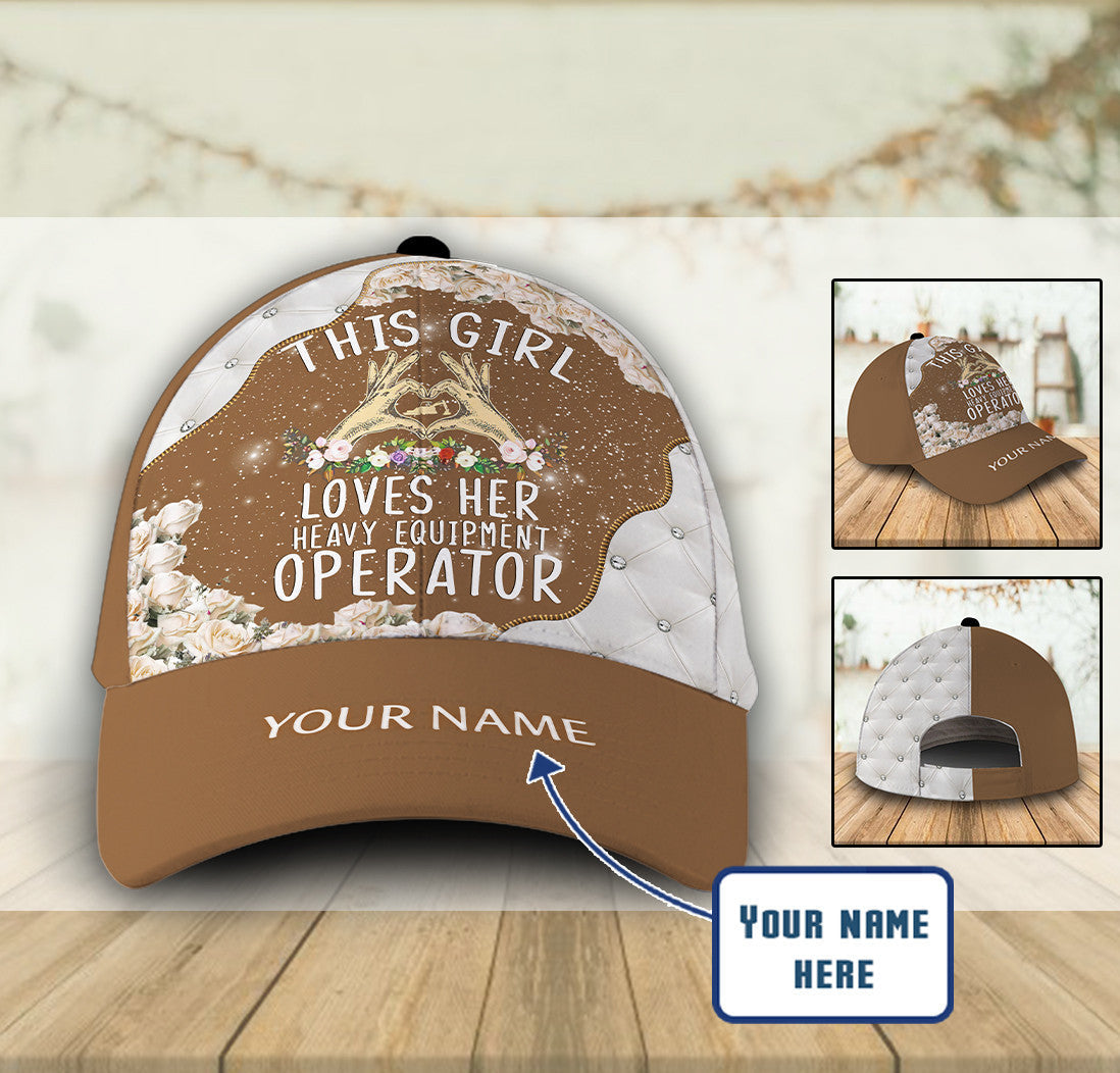 This girl loves her Truck Driver Customized Hat Classic Cap Trucker Hats Custom Hats Gifts For Men & Women