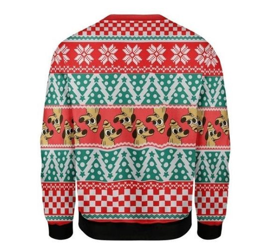 This Is Fine Meme Ugly Christmas Sweater - Image 4
