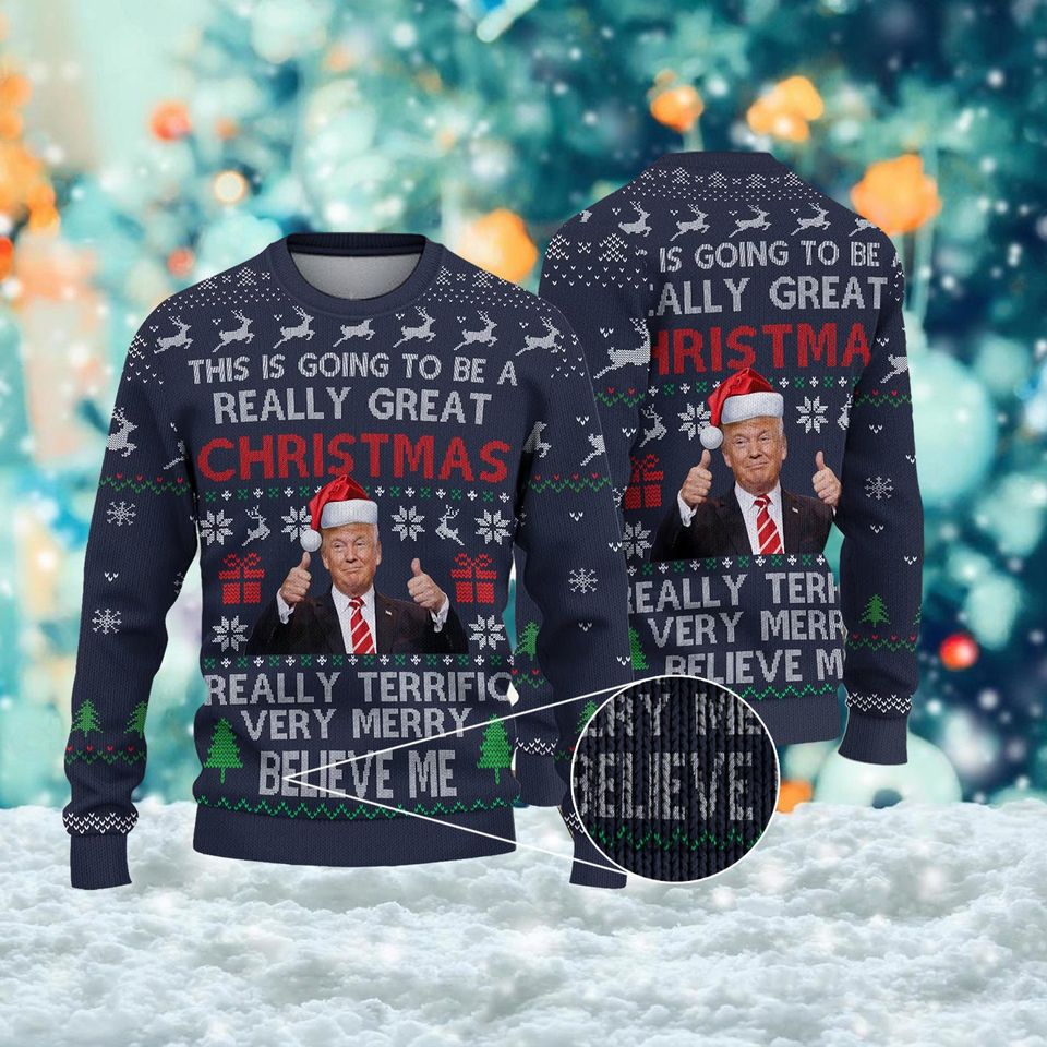 This Is Going To Be A Really Great Ugly Christmas Sweater, US President Santa Xmas